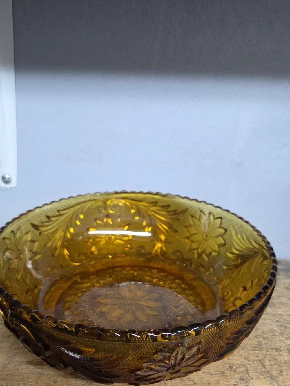 Indiana Glass amber floral